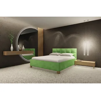 Postel Čalouněná postel Castor s úložným prostorem, 160x200 cm, Mrava Odstín moření: Ořech tmavý, Výběr čalounění: Velvet 2213, Výška čela postele: 110 cm