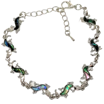 Náramek Náramek s perletí paua - ještěrky