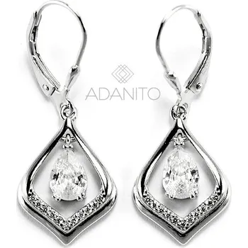 Náušnice Stříbrné visací náušnice se zirkony