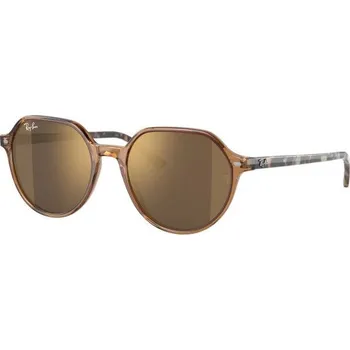 Ray-Ban® 2195 hnědá lesk čirá, čočka zlatá zrcadlo 663693