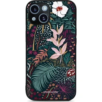 Pouzdro na mobilní telefon Lesklý kryt Mobiwear Glossy - Apple iPhone 14 - G043G - Temná flóra (Prémiové lesklé pouzdro, obal, kryt Mobiwear Glossy na mobil Apple iPhone 14 - G043G - Temná flóra, materiál Plast + TPU silikon - krytí po všech stranách, neošoupatelný potisk, tenké)