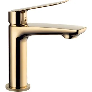 Vodovodní baterie Umyvadlová baterie SLEEK s odpadem CLICK-CLACK lesklá mosaz 9910T