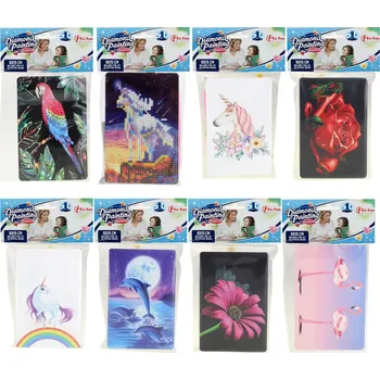 Diamantové malování Diamantové malování s doplňky mix barev v sáčku 13x22x2cm