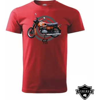 Pánské tričko STRIKER Tričko ČZ 350 old Barva: Červená, Velikost: XXXL