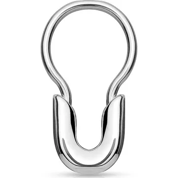 Piercing Piercingate Piercing kroužek - zavírací špendlík PKR00139 - Barva/Motiv: Stříbrná, Průměr kroužku: 8 mm, Průměr tyčky: 1,2 mm