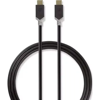 Kabel do PC Nedis CCBW64750AT10 - Kabel USB 3.1 (Gen2), Typ-C Zástrčka - Typ-C Zástrčka, 1m
