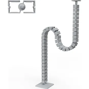 kabelová chránička In-Design Organizér vedení kabelů FLEXIT RE vertikální šedý