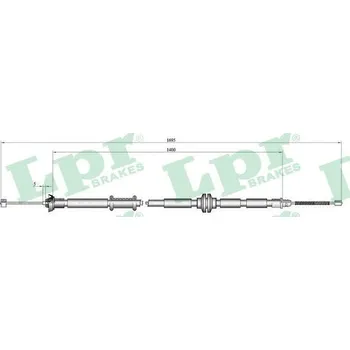 Lanko parkovací brzdy Tažné lanko, parkovací brzda, , LPR, C1011B