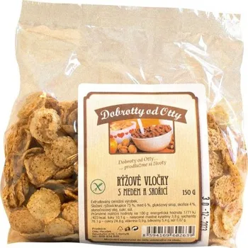 Rýžové vločky s medem a skořicí bez lepku 150g Dobrotty 1942