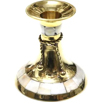 Svícen Svícen mosazný s perletí - 8 cm