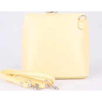 Kabelka Světležlutá malá kožená crossbody kabelka no. 55