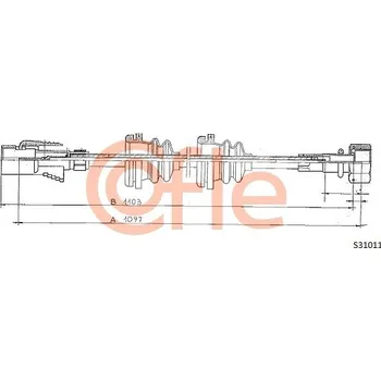 Náhon tachometru Hřídel tachometru, , 861957801B, COFLE, S31011