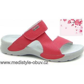 Dámská zdravotní obuv MEDISTYLE ROMANA 2R-T15/TL zdravotní pantofel červený, --- - 39