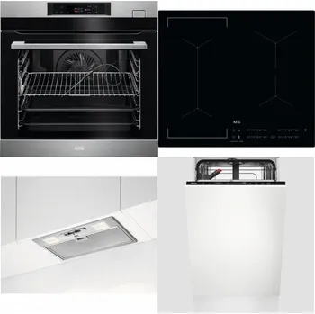 Set domácích spotřebičů AEG BSK782380M + AEG Mastery Bridge IKE64441IB + AEG DGB3523S + AEG Mastery GlassCare FSE73407P