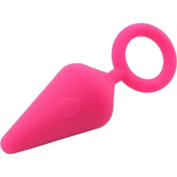 Anální kolík LOLO silikonový anální kolík kosočtvercového tvaru růžový - 4cm