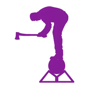 Samolepící dekorace SAMOLEPKA Dřevorubec 004 levá sekera (14 - fialová) NA AUTO, NÁLEPKA, FÓLIE, POLEP, TUNING, VLASTNÍ TEXT, TISK, AUTOSAMOLEPKY.cz, POLEPY, OBRÁZEK, LOGO, SAMOLEPKY