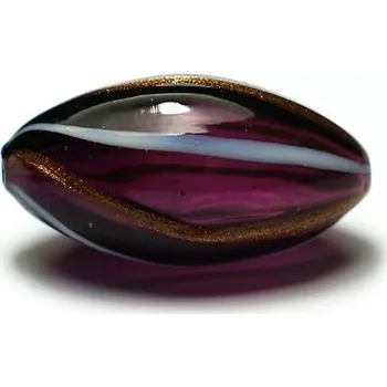 Dětské navlékací korálky Skleněný foukaný korálek 15x30mm