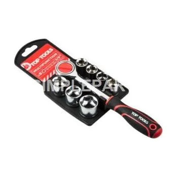 Nářadí pro automobil Ráčna + 7 hlavic 3/8", , TOPEX, 38D142