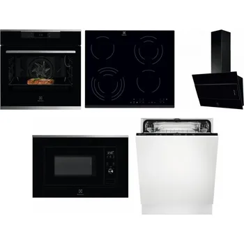 Set domácích spotřebičů ELECTROLUX KOEBP39X + ELECTROLUX EHF6343FOK + ELECTROLUX LFV316K + ELECTROLUX LMS2203EMX + ELECTROLUX EEA27200L