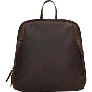 Městský batoh Kožený batoh Greenwood Liam - tmavě hnědá