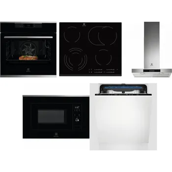 Set domácích spotřebičů ELECTROLUX KOEBP39X + ELECTROLUX EHF6547FXK + ELECTROLUX LFT426X + ELECTROLUX LMS2203EMX + ELECTROLUX EES48200L