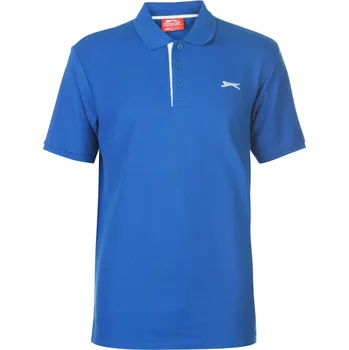 Pánské tričko Slazenger Plain Polo košile pánské Barva: Modrá, Velikost: XL