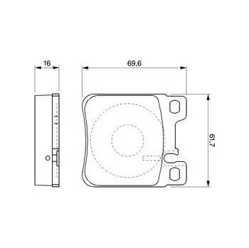 Brzdová destička Sada brzdových destiček, kotoučová brzda, , BOSCH, 0 986 424 547
