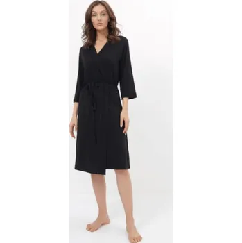 Soft Cotton Luisa Moretti Dámská bambusová košilka ERICA s županem černá S Luisa Moretti Dámská bambusová košilka ERICA s županem černá S - 8680404141015