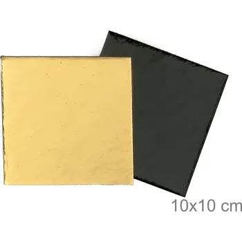 Termobox LEPENKOVÁ PODLOŽKA POD DORTY A DEZERTY ZLATO - ČERNÁ 10 x 10 cm