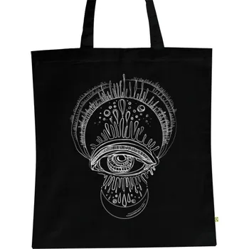 Nákupní taška BIO plátěná taška s potiskem Oko - bílá