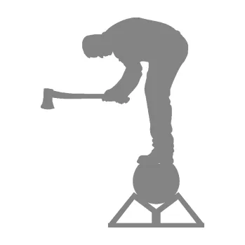 Samolepící dekorace SAMOLEPKA Dřevorubec 004 levá sekera (17 - šedá) NA AUTO, NÁLEPKA, FÓLIE, POLEP, TUNING, VLASTNÍ TEXT, TISK, AUTOSAMOLEPKY.cz, POLEPY, OBRÁZEK, LOGO, SAMOLEPKY