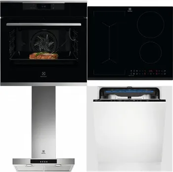 Set domácích spotřebičů ELECTROLUX KOEBP39X + ELECTROLUX LIV63431BK + ELECTROLUX LFT426X + ELECTROLUX EES48200L