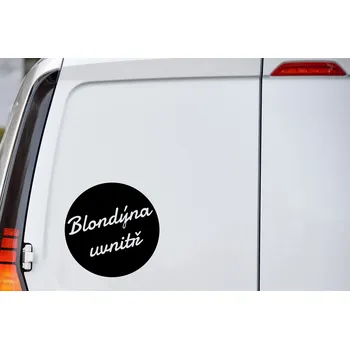 Samolepící dekorace Lepy.cz Samolepka na auto Blondýna Velikost (šířka x výška): 12x12cm, Barevná varianta: Krémová