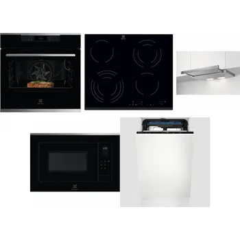 Set domácích spotřebičů ELECTROLUX KOEBP39X + ELECTROLUX EHF6343FOK + ELECTROLUX LFP326S + ELECTROLUX LMS4253TMX + ELECTROLUX EEM23100L