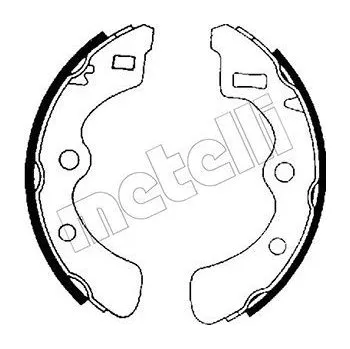 Brzdová čelist Sada brzdových čelistí, , 431535A0013, 431535A0023, 431535A0672, 43153623670, 43153671003, 43153671631, 43153671N51, 43153692003, 43153692601, 43153692603, 43153SA0013, METELLI, 53-0152