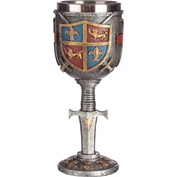 Rytířská číše dekorativní- Brnění a meč