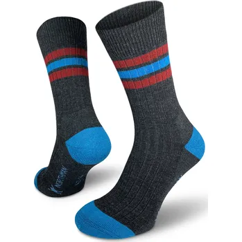 Pánské ponožky Northman Turistické merino ponožky Larvik Velikost: 45-47 Antracitové Turistické Merino Ponožky