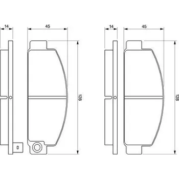 Brzdová destička Sada brzdových destiček, kotoučová brzda, , BOSCH, 0 986 424 426