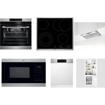 Set domácích spotřebičů AEG BSK792380M + AEG Mastery DirectTouch HK654070XB + AEG DGB3523S + AEG Mastery MSB2547D-M + AEG FEE72706PM + AEG Mastery NoFrost SCB618F6TS