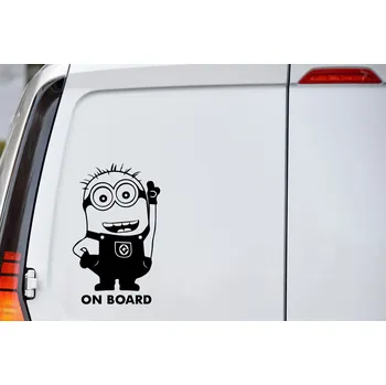 Samolepící dekorace Lepy.cz Samolepka na auto Mimoň on board Velikost (šířka x výška): 12x20cm, Barevná varianta: Bílá