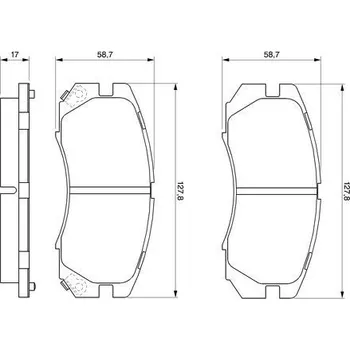 Brzdová destička Sada brzdových destiček, kotoučová brzda, , BOSCH, 0 986 424 211
