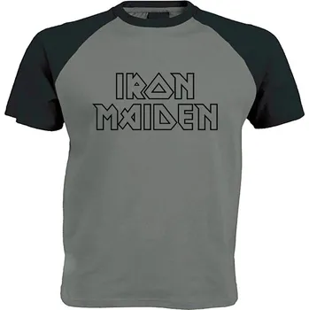 Pánské tričko šedo černé triko Iron Maiden