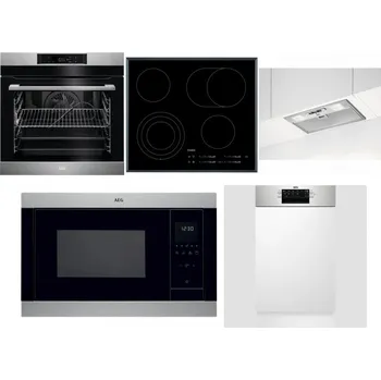 Set domácích spotřebičů AEG BPK742380M + AEG Mastery DirectTouch HK654070FB + AEG DGB3523S + AEG Mastery MSB2547D-M + AEG Mastery MaxiFlex FEE73517PM