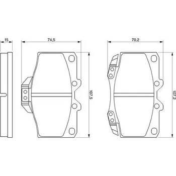 Brzdová destička Sada brzdových destiček, kotoučová brzda, , BOSCH, 0 986 424 269