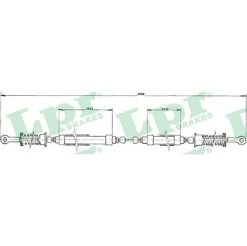 Lanko parkovací brzdy Tažné lanko, parkovací brzda, , 4406021, LPR, C0196B