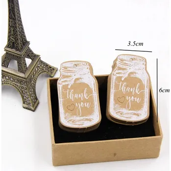 Stylové papírové štítky s nápisem Thank you Varianta: 6