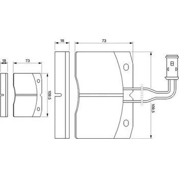 Brzdová destička Sada brzdových destiček, kotoučová brzda, , BOSCH, 0 986 424 145