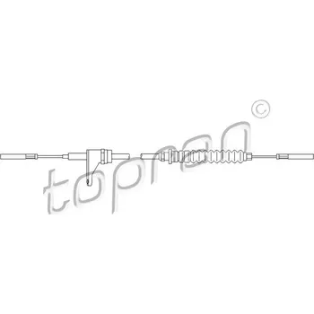 Brzdový systém Lanko plynu, , 251721555N, 251721555Q, TOPRAN, 103 300