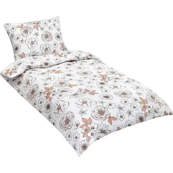 Povlečení Bellatex bavlna 140 × 200, 70 × 90 lososový květ