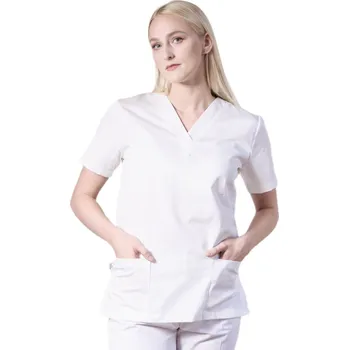 Dámská halenka Lékařská halena INFINITE MedStyle bílá - dámská Velikost: XXL - s kapsou